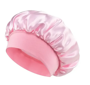 Wide Band Satin Bonnet Cap