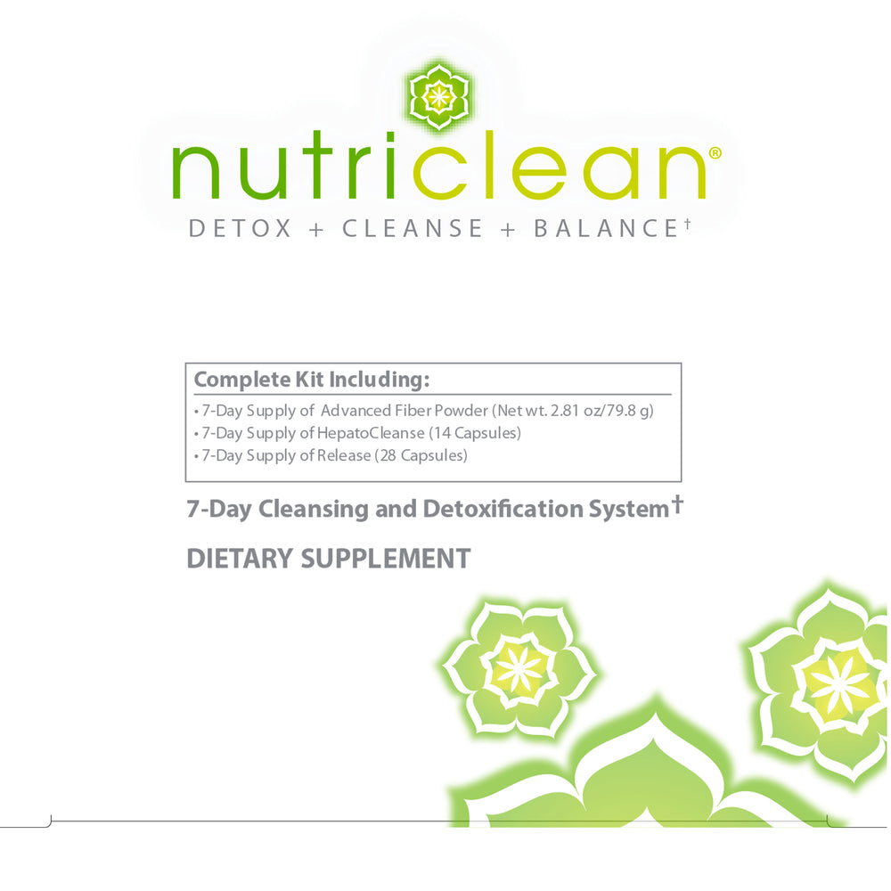 NutriClean® 7-Day Cleansing System with Stevia - 7-Day Cleansing System with Stevia (Advanced Fiber Powder, HepatoCleanse Capsules and Release Capsules)